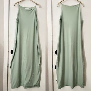 House of Harlow 1960 Sage Mint Green Slinky Slip Dress Large